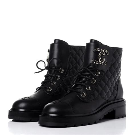 chanel boot sale|Chanel quilted combat boots.